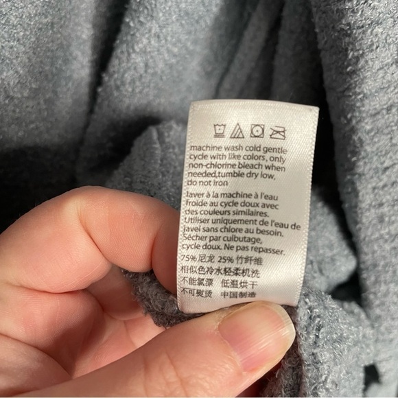 Barefoot Dreams CozyChic Lite Open Front Circle Cardigan in Blue/Gray L/XL - Picture 11 of 11